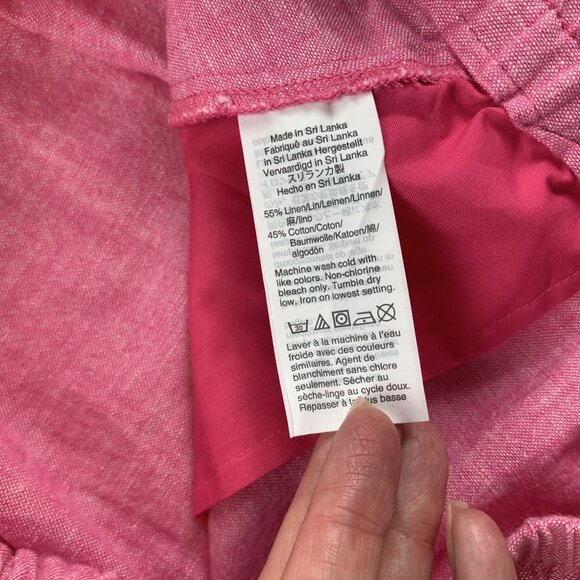 J. Crew Pepto Pink Linen Blend Ankle Pant 4 New - Picture 5 of 7